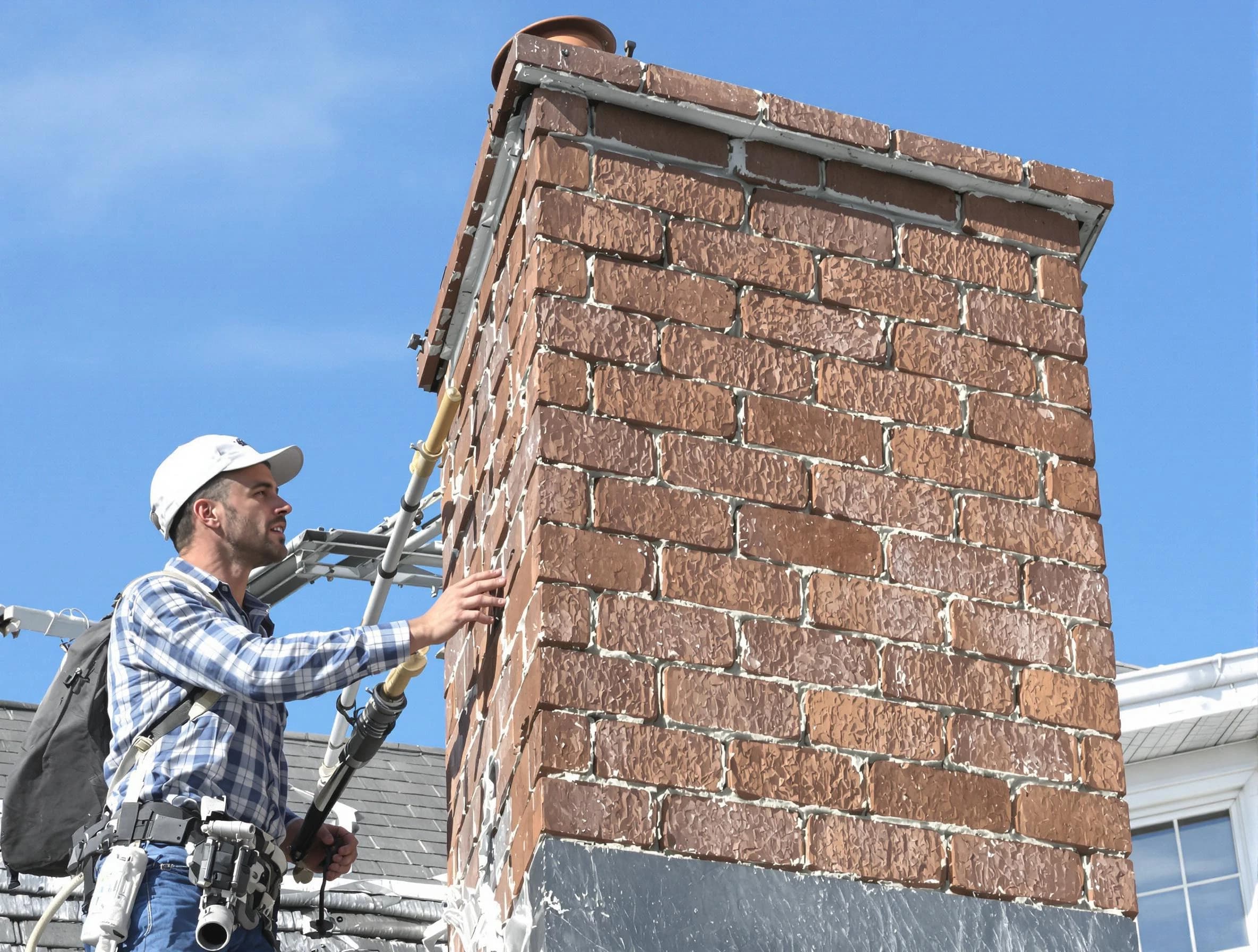 Brickwork for a chimney rebuild by Upper St. Clair Chimney Sweep in Upper St. Clair, PA