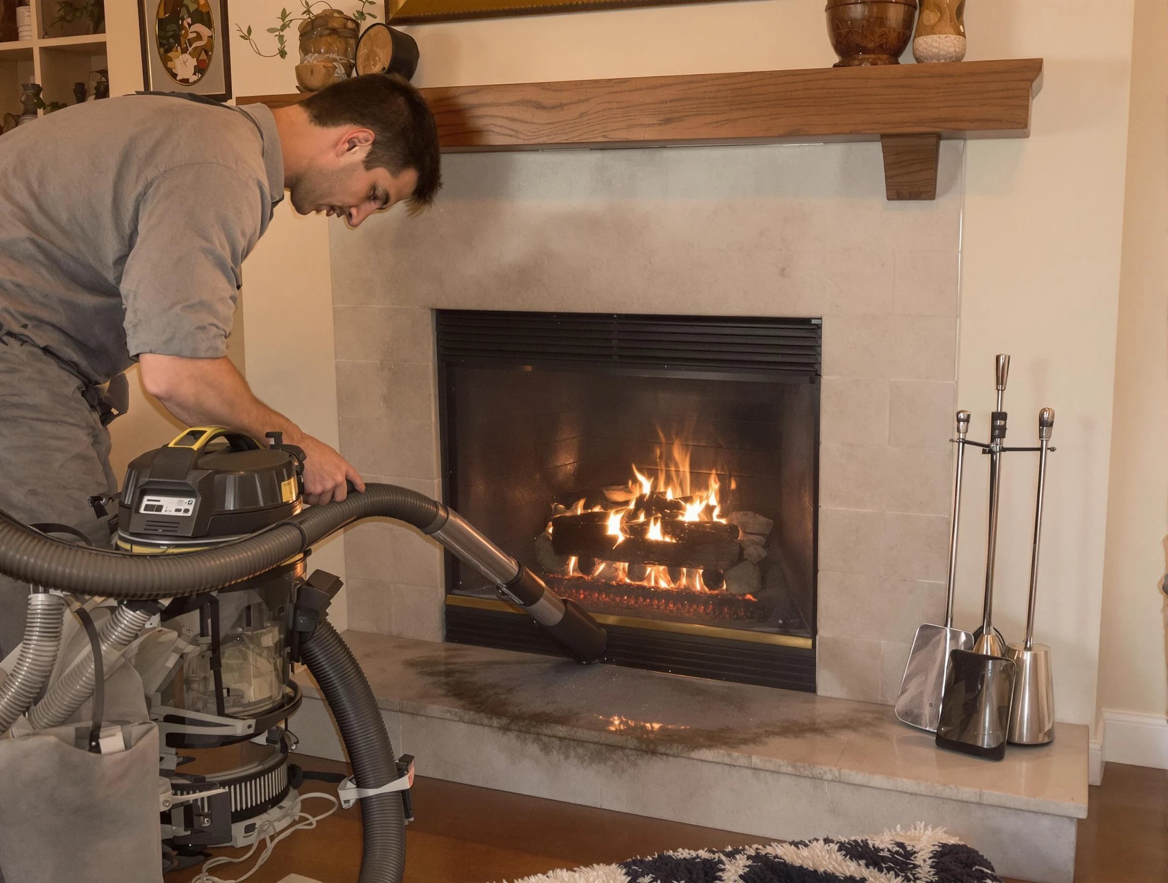 Routine fireplace upkeep by Upper St. Clair Chimney Sweep in Upper St. Clair, PA