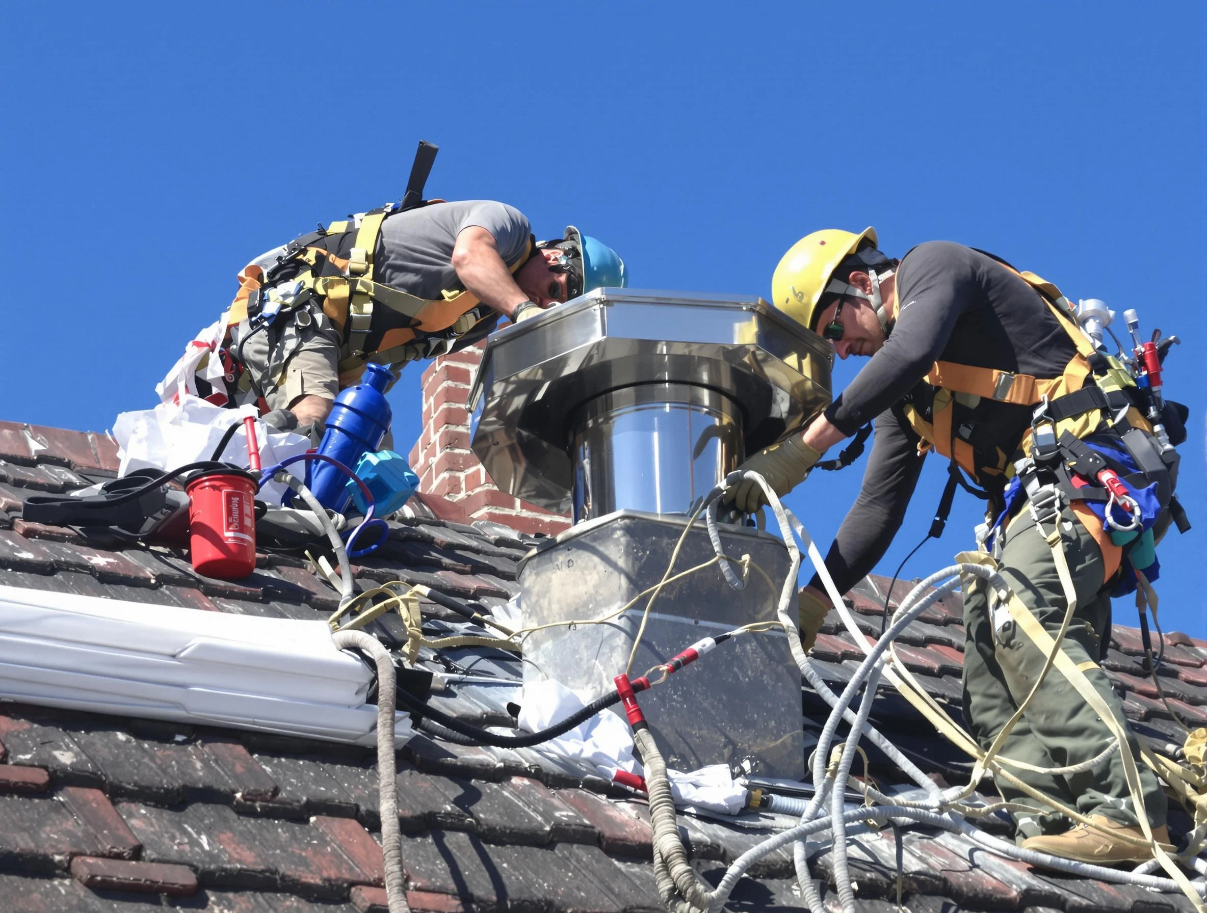Protective chimney cap installed by Upper St. Clair Chimney Sweep in Upper St. Clair, PA