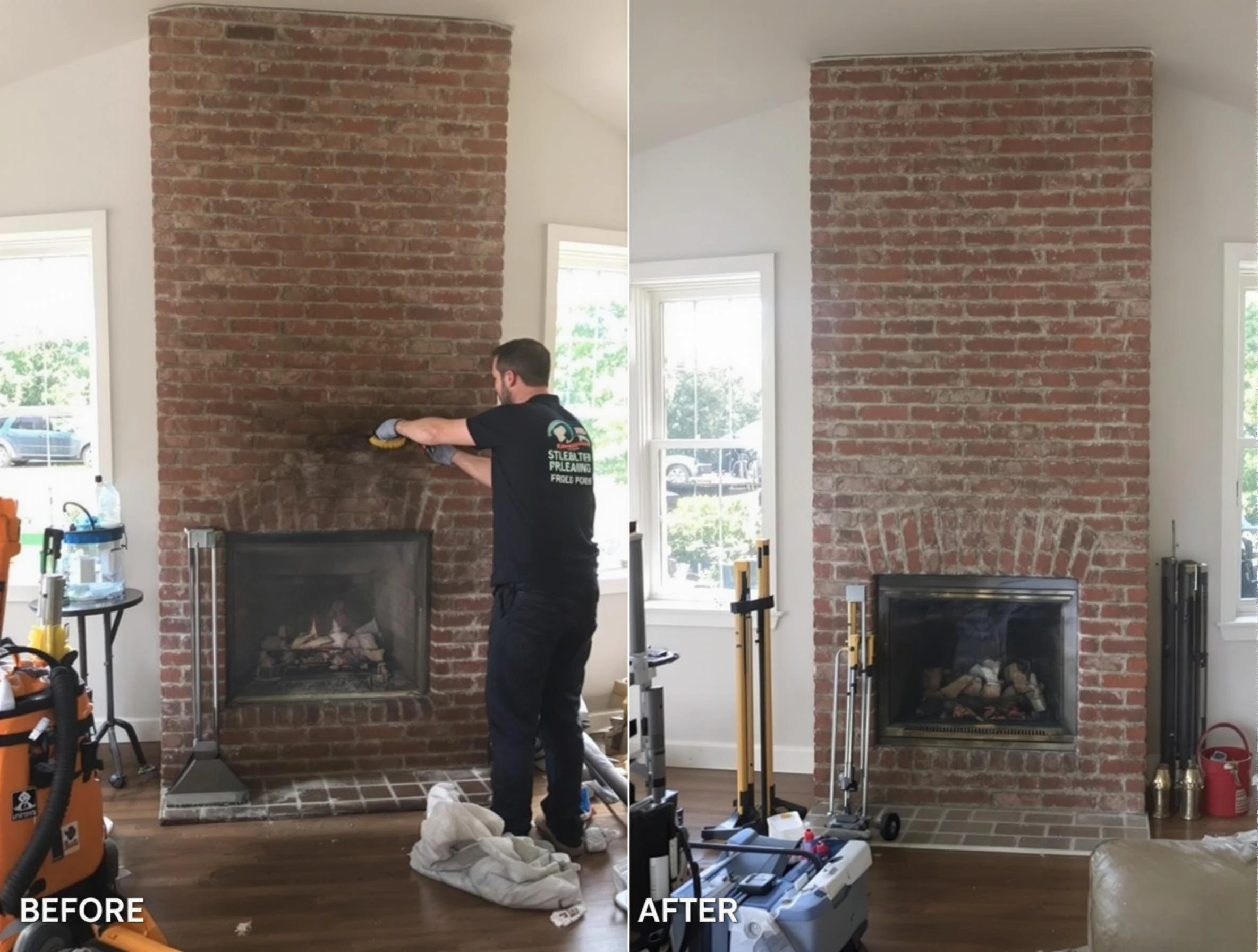 Finished chimney sweeping service by Upper St. Clair Chimney Sweep in Upper St. Clair, PA