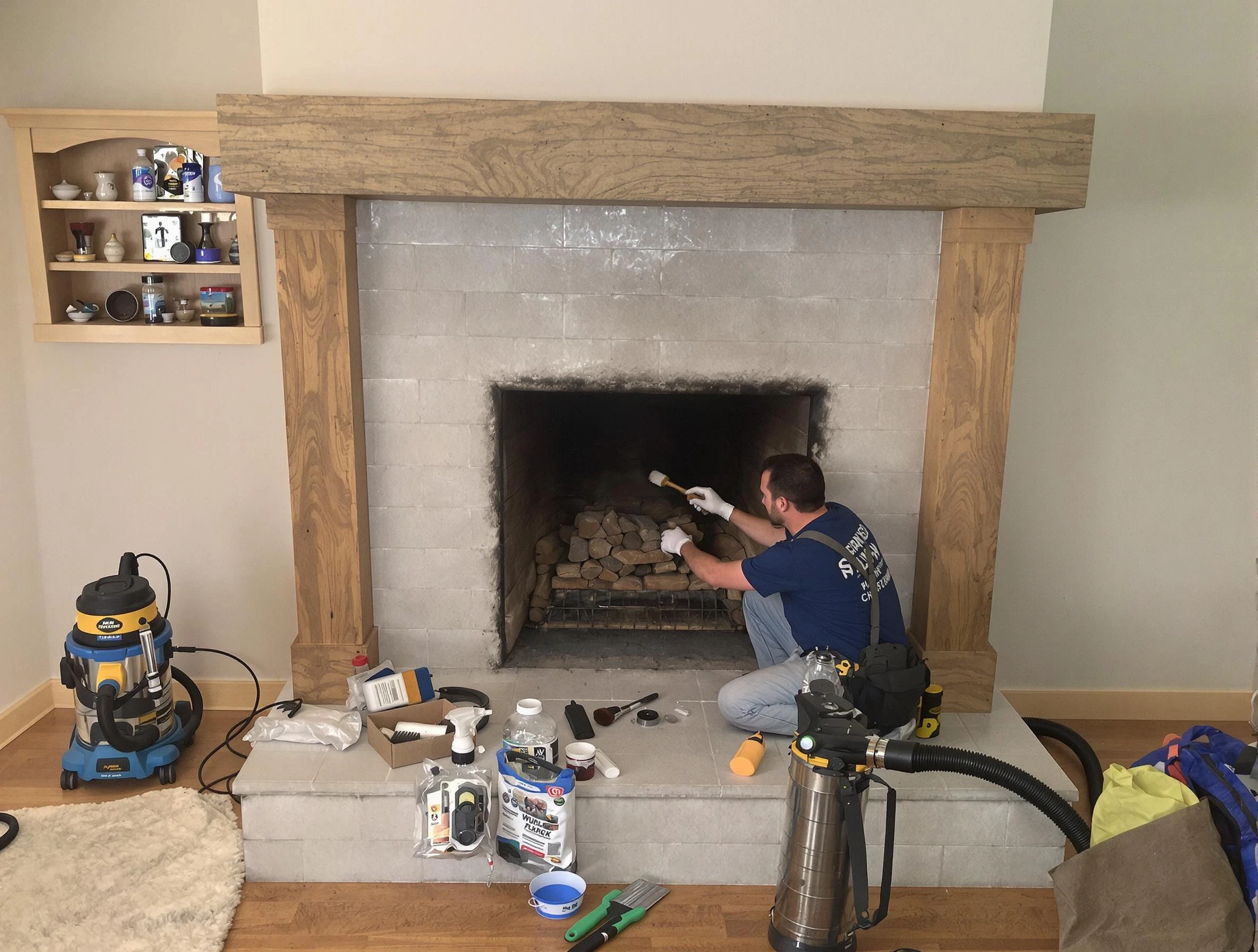 Detailed creosote removal process by Upper St. Clair Chimney Sweep in Upper St. Clair, PA
